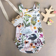 Load image into Gallery viewer, Baby + Toddler Organic Cotton Bubble Romper Playsuit in Botanical Floral