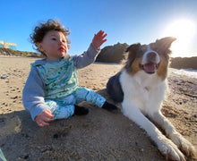 Load image into Gallery viewer, Baby + Toddler Unisex Grow with Me Slim Pants in Over The Mountain & Through The Woods