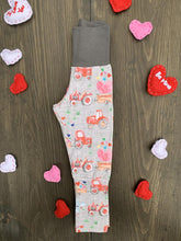 Load image into Gallery viewer, Baby + Toddler Unisex Grow with Me Slim Pants in Valentine Harvest, Kid’s Leggings