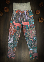 Load image into Gallery viewer, Baby + Toddler Unisex Grow with Me Slim Pants in Foliage & Friends, Kid's Leggings