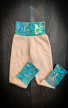 Load image into Gallery viewer, Baby + Toddler Unisex Grow with Me Slim Pants in French Terry & Emerald Eden