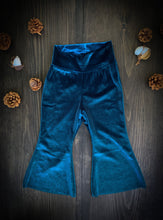 Load image into Gallery viewer, GB PARTY COLLECTION + Lunar Baby Bells in Luster Velvet + Baby + Toddler Bell Bottoms, Kids Flare Pants