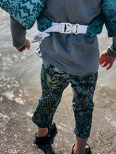 Load image into Gallery viewer, RIVER WATER PANT in Emerald Eden + Baby/Toddler Swimsuit, Grow With Me Kids Swimsuit, Swim Pants, Toddler Swim Trunks, Kid’s Surf Pant