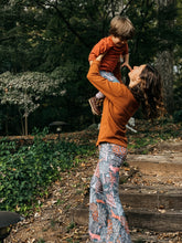 Load image into Gallery viewer, Baby + Toddler Unisex Grow with Me Slim Pants in Foliage & Friends, Kid's Leggings