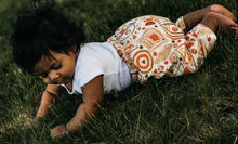 Load image into Gallery viewer, FRONTIER HAREM PANT in Boho Suns + Organic Cotton Double Gauze Baby & Toddler Summer Pant, Kids Yoga Pant