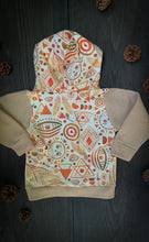Load image into Gallery viewer, FORAGER HOODIE in Boho Suns + Organic Cotton and French Terry Baby + Toddler Sweatshirt, Kids Hoodie