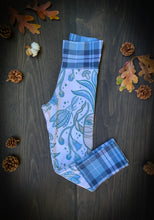 Load image into Gallery viewer, Baby + Toddler Unisex Grow with Me Pants in Frosty Mandrakes, Gender Neutral Kids Legging