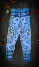 Load image into Gallery viewer, Baby + Toddler Unisex Grow with Me Pants in Frosty Mandrakes, Gender Neutral Kids Legging