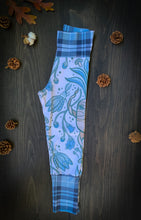 Load image into Gallery viewer, Baby + Toddler Unisex Grow with Me Pants in Frosty Mandrakes, Gender Neutral Kids Legging