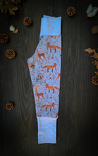 Load image into Gallery viewer, Baby + Toddler Unisex Grow with Me Pants in Winter Forest, Gender Neutral Kids Legging
