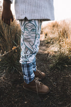 Load image into Gallery viewer, Baby + Toddler Unisex Grow with Me Pants in Frosty Mandrakes, Gender Neutral Kids Legging