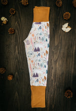 Load image into Gallery viewer, Baby + Toddler Unisex Grow with Me Slim Pants in Happy Camper, Kid's Leggings