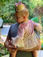 Load image into Gallery viewer, GB PARTY COLLECTION : One of a Kind Celestial Set + Peplum Top &amp; Bloomers in Onyx 12-18M ready to ship
