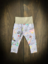 Load image into Gallery viewer, Baby + Toddler Unisex Grow with Me Slim Pants in Autumnal Moths, Gender Neutral Kids Legging
