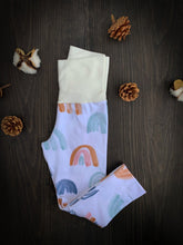 Load image into Gallery viewer, Baby + Toddler Unisex Grow with Me Slim Pants in Earthy Rainbows, Kid’s Leggings
