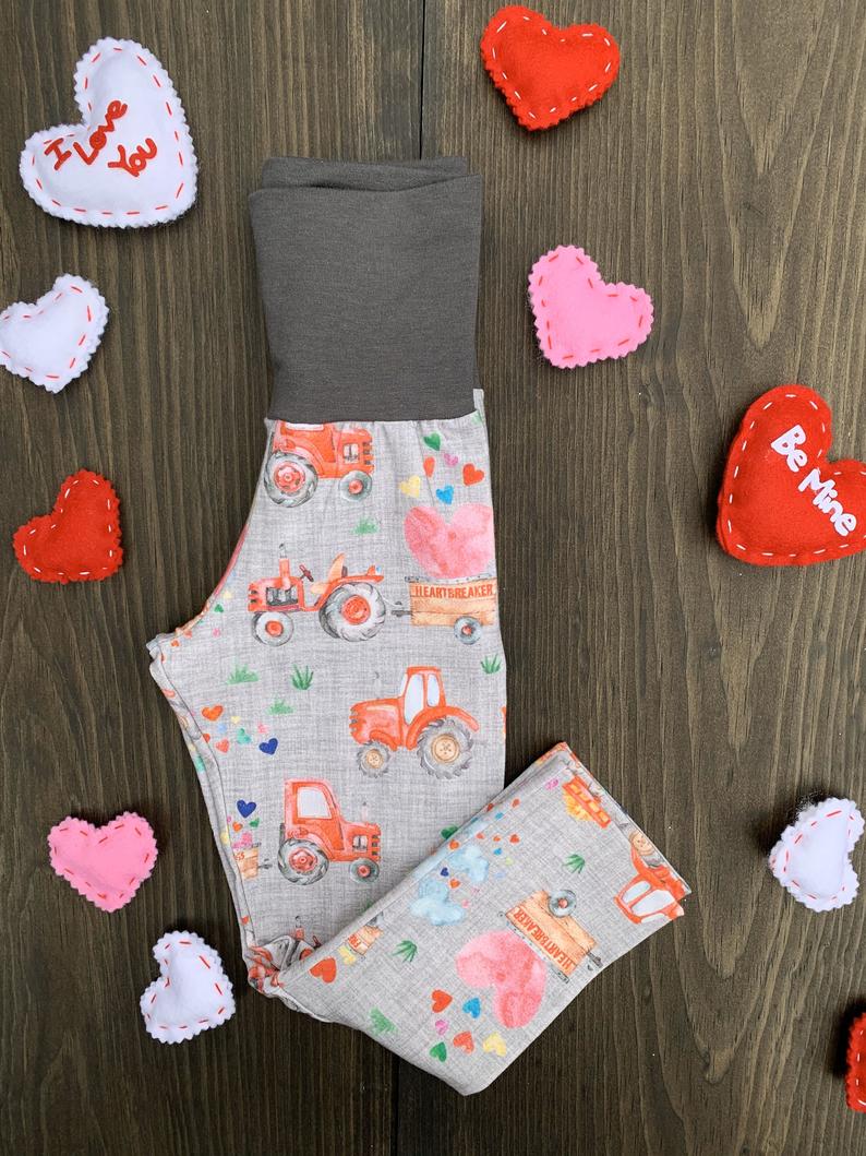 Baby + Toddler Unisex Grow with Me Slim Pants in Valentine Harvest, Kid’s Leggings