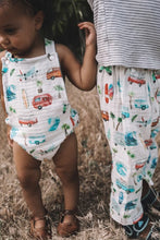 Load image into Gallery viewer, Baby + Toddler Organic Cotton Gauze Bubble Romper in Surfs Up
