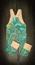 Load image into Gallery viewer, PRAIRIE PLAYSUIT in Emerald Eden Baby + Toddler Organic Cotton Long Romper, Kids Overalls, Kids Romper
