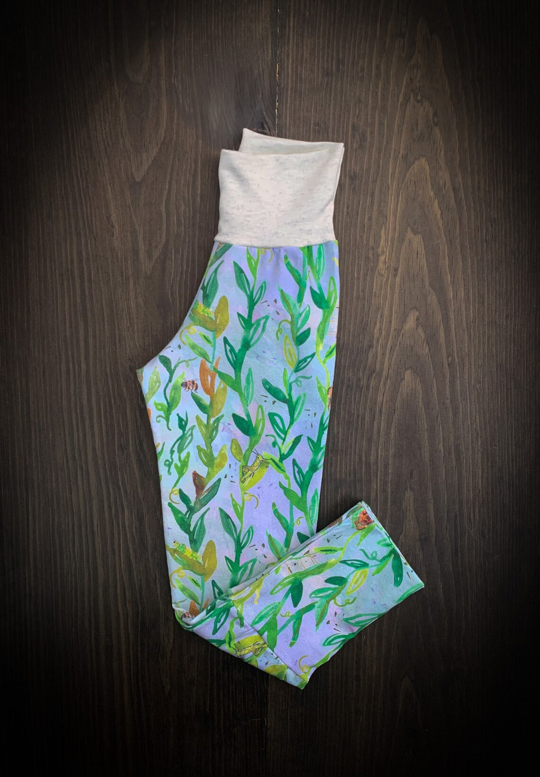 Baby + Toddler Unisex Grow with Me Slim Pants in Beanstalks & Bugs, Kid's Leggings