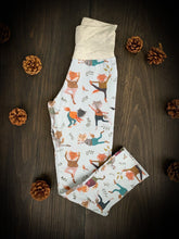 Load image into Gallery viewer, Baby + Toddler Unisex Grow with Me Slim Pants in Fox Yogis, Kid&#39;s Leggings
