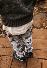 Load image into Gallery viewer, Baby + Toddler Unisex Grow with Me Slim Pants in Fox Yogis, Kid&#39;s Leggings
