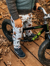 Load image into Gallery viewer, Baby + Toddler Unisex Grow with Me Slim Pants in Fox Yogis, Kid&#39;s Leggings
