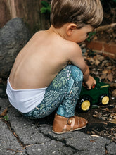 Load image into Gallery viewer, Baby + Toddler, Kid’s Unisex Grow with Me Slim Pants in Emerald Eden
