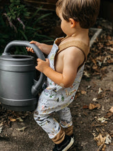 Load image into Gallery viewer, PRAIRIE PLAYSUIT in Autumnal Moths Baby + Toddler Organic Cotton Long Romper, Kids Overalls, Kids Romper
