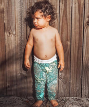 Load image into Gallery viewer, Baby + Toddler, Kid’s Unisex Grow with Me Slim Pants in Emerald Eden
