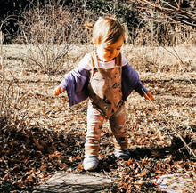 Load image into Gallery viewer, PRAIRIE PLAYSUIT in Autumnal Moths Baby + Toddler Organic Cotton Long Romper, Kids Overalls, Kids Romper
