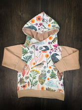 Load image into Gallery viewer, FORAGER HOODIE in Botanical Floral + Organic Cotton and French Terry Baby + Toddler Sweatshirt, Kids Hoodie
