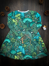 Load image into Gallery viewer, VOYAGER DRESS in Emerald Eden Baby + Toddler Organic Cotton Twirl Dress
