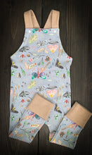 Load image into Gallery viewer, PRAIRIE PLAYSUIT in Autumnal Moths Baby + Toddler Organic Cotton Long Romper, Kids Overalls, Kids Romper
