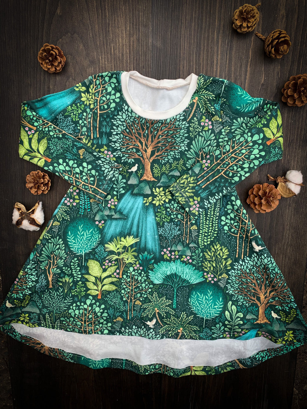 VOYAGER DRESS in Emerald Eden Baby + Toddler Organic Cotton Twirl Dress