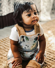 Load image into Gallery viewer, PRAIRIE PLAYSUIT in Autumnal Moths Baby + Toddler Organic Cotton Long Romper, Kids Overalls, Kids Romper
