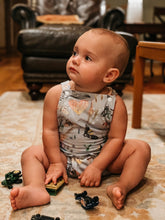 Load image into Gallery viewer, Baby + Toddler Organic Cotton Bubble Romper Playsuit in Autumnal Moths
