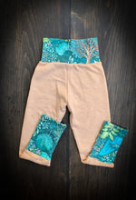 Load image into Gallery viewer, Baby + Toddler Unisex Grow with Me Slim Pants in French Terry &amp; Emerald Eden
