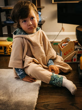 Load image into Gallery viewer, Baby + Toddler Unisex Grow with Me Slim Pants in French Terry &amp; Emerald Eden
