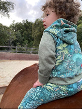 Load image into Gallery viewer, Baby + Toddler, Kid’s Unisex Grow with Me Slim Pants in Emerald Eden

