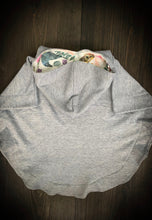 Load image into Gallery viewer, HARVEST PONCHO in French Terry &amp; Botanical + Organic Cotton and French Terry Baby + Toddler Hoodie, Toddler Cape
