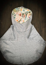 Load image into Gallery viewer, HARVEST PONCHO in French Terry &amp; Botanical + Organic Cotton and French Terry Baby + Toddler Hoodie, Toddler Cape
