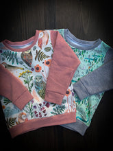 Load image into Gallery viewer, FORAGER HOODIE in Botanical Floral + Organic Cotton and French Terry Baby + Toddler Sweatshirt, Kids Hoodie
