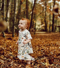 Load image into Gallery viewer, VOYAGER DRESS in Botanical Floral Baby + Toddler Organic Cotton Twirl Dress
