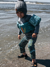 Load image into Gallery viewer, RIVER WATER PANT in Emerald Eden + Baby/Toddler Swimsuit, Grow With Me Kids Swimsuit, Swim Pants, Toddler Swim Trunks, Kid’s Surf Pant
