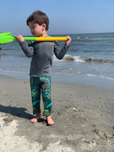 Load image into Gallery viewer, RIVER WATER PANT in Emerald Eden + Baby/Toddler Swimsuit, Grow With Me Kids Swimsuit, Swim Pants, Toddler Swim Trunks, Kid’s Surf Pant
