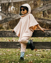 Load image into Gallery viewer, HARVEST PONCHO in French Terry &amp; Emerald Eden + Organic Cotton and French Terry Baby + Toddler Hoodie, Toddler Cape
