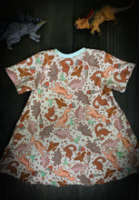 Load image into Gallery viewer, VOYAGER DRESS in Rawr, Baby + Toddler Organic Cotton Twirl Dress
