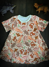 Load image into Gallery viewer, VOYAGER DRESS in Rawr, Baby + Toddler Organic Cotton Twirl Dress
