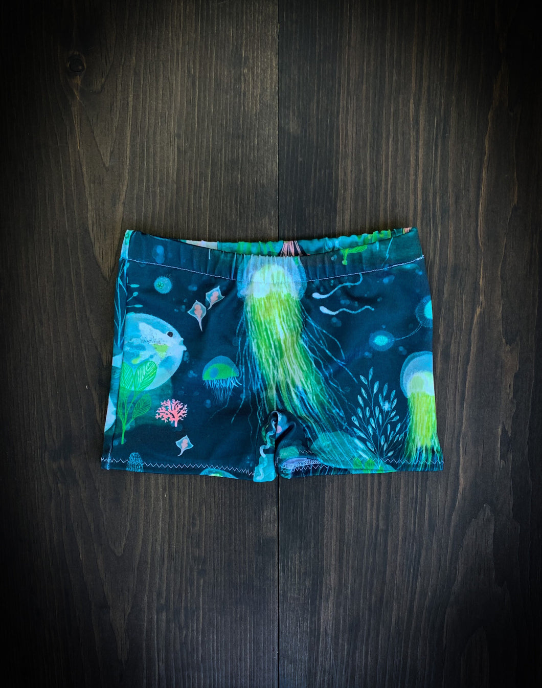 BAJA SWIM SHORTIES in Bioluminescence + Baby/Toddler Swimsuit, Kids Swimsuit, Swim Shorts, Toddler Swim Trunks, Euro Style Swim Shorties