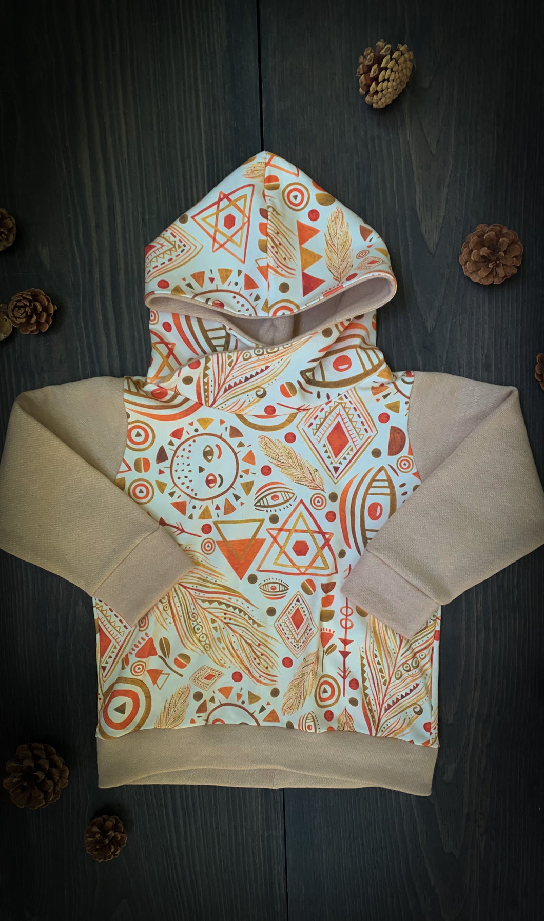 FORAGER HOODIE in Boho Suns + Organic Cotton and French Terry Baby + Toddler Sweatshirt, Kids Hoodie